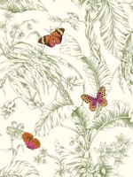 Papillon Green Wallpaper WTG-261575 by York Wallpaper for sale at Wallpapers To Go