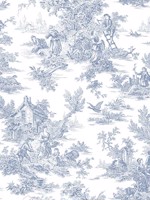 Campagne Toile Blue and White Wallpaper WTG-261578 by York Wallpaper for sale at Wallpapers To Go