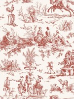 Seasons Toile Scarlet Wallpaper WTG-261582 by York Wallpaper for sale at Wallpapers To Go