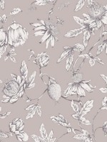 Passion Flower Toile Orchid Wallpaper WTG-261606 by York Wallpaper for sale at Wallpapers To Go