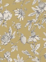 Passion Flower Toile Harvest Wallpaper WTG-261610 by York Wallpaper for sale at Wallpapers To Go