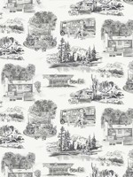 Modern Vista Toile Black Wallpaper WTG-261612 by York Wallpaper for sale at Wallpapers To Go