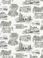 Modern Vista Toile Evergreen Wallpaper WTG-261614 by York Wallpaper for sale at Wallpapers To Go