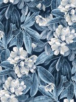 Darwin Flora Midnight Blue Peel and Stick Wallpaper WTG-263261 by Tommy Bahama Wallpaper for sale at Wallpapers To Go