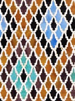 Medersa El Attarine Brown Blue Black Wallpaper WTG-264974 by Mind the Gap Wallpaper for sale at Wallpapers To Go