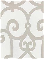 Manor Gate Silver Wallpaper 5005054 by Schumacher Wallpaper for sale at Wallpapers To Go