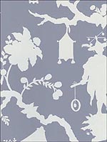 Shantung Silhouette Print Wisteria Wallpaper 5005152 by Schumacher Wallpaper for sale at Wallpapers To Go