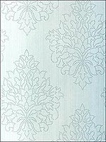 Beaded Damask Sky Wallpaper 5005661 by Schumacher Wallpaper for sale at Wallpapers To Go