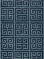 Greek Key Sisal Peacock Wallpaper 5005691 by Schumacher Wallpaper for sale at Wallpapers To Go