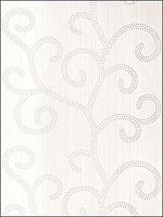 Raindrop Scroll Pearl Wallpaper 5005701 by Schumacher Wallpaper for sale at Wallpapers To Go