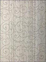 Beaded Scroll Pewter Wallpaper 5005721 by Schumacher Wallpaper for sale at Wallpapers To Go
