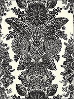 Lace Black and Ivory Wallpaper 5003320 by Schumacher Wallpaper for sale at Wallpapers To Go