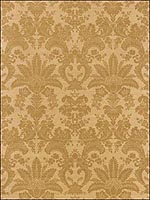 West Indies Damask Metallic Gold on Camel Grasscloth Wallpap T3630 by Thibaut Wallpaper for sale at Wallpapers To Go