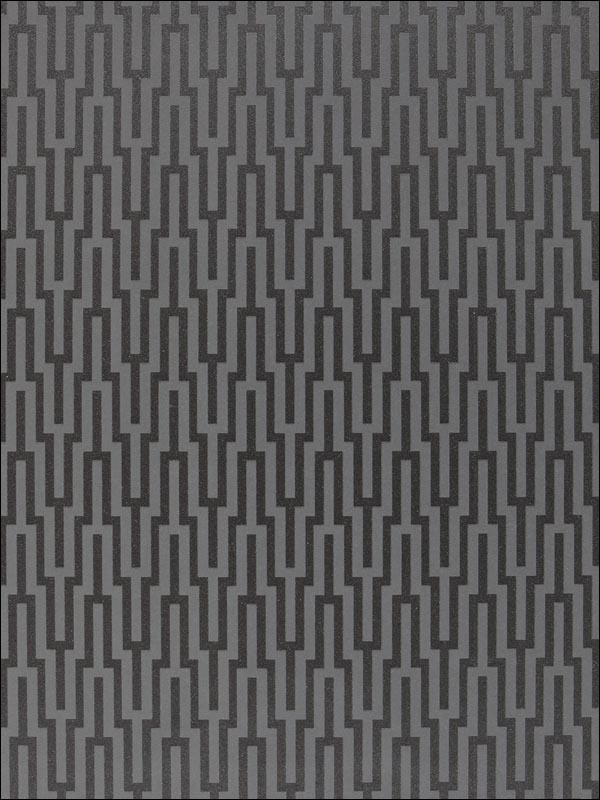 Metropolitan Fret Black Pearl Wallpaper 5005895 by Schumacher Wallpaper for sale at Wallpapers To Go