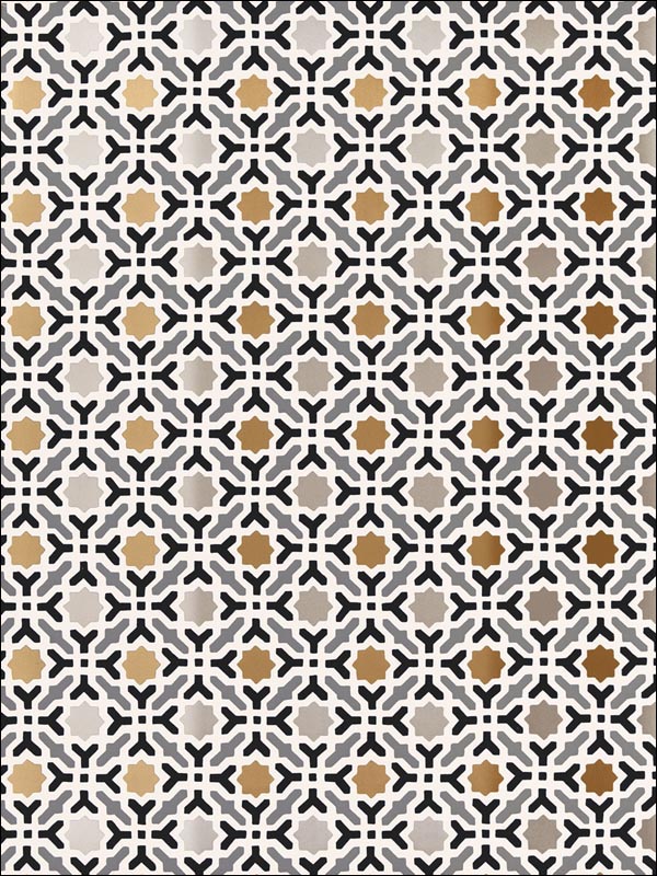 Serallo Mosaic Mica Wallpaper 5005971 by Schumacher Wallpaper for sale at Wallpapers To Go