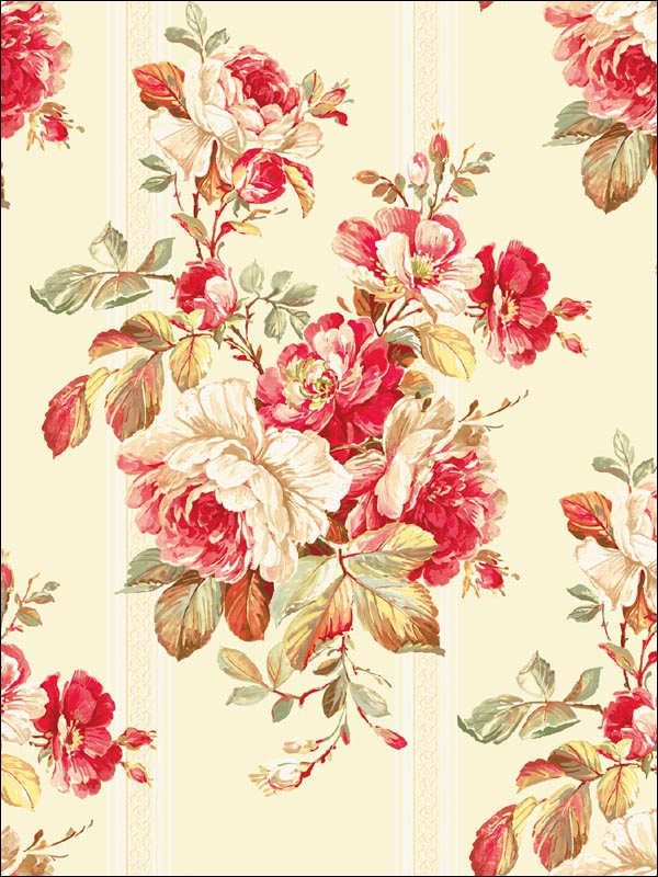 Floral Stripes Wallpaper CA80001 by Seabrook Wallpaper for sale at Wallpapers To Go