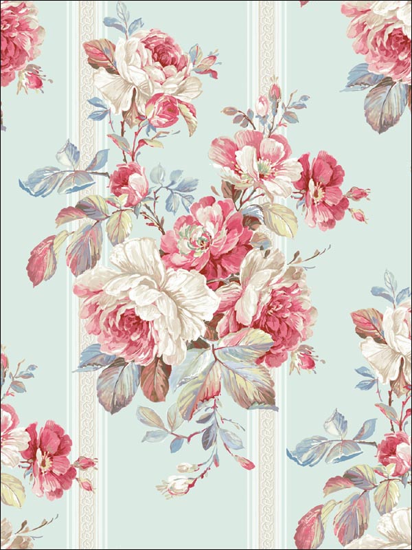 Floral Stripes Wallpaper CA80002 by Seabrook Wallpaper for sale at Wallpapers To Go