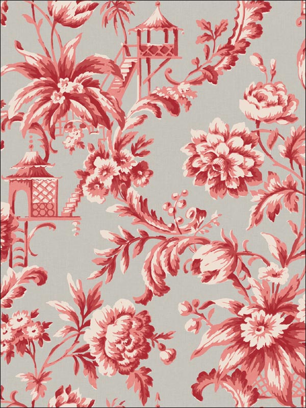 Floral Oriental Wallpaper CA80401 by Seabrook Wallpaper for sale at Wallpapers To Go