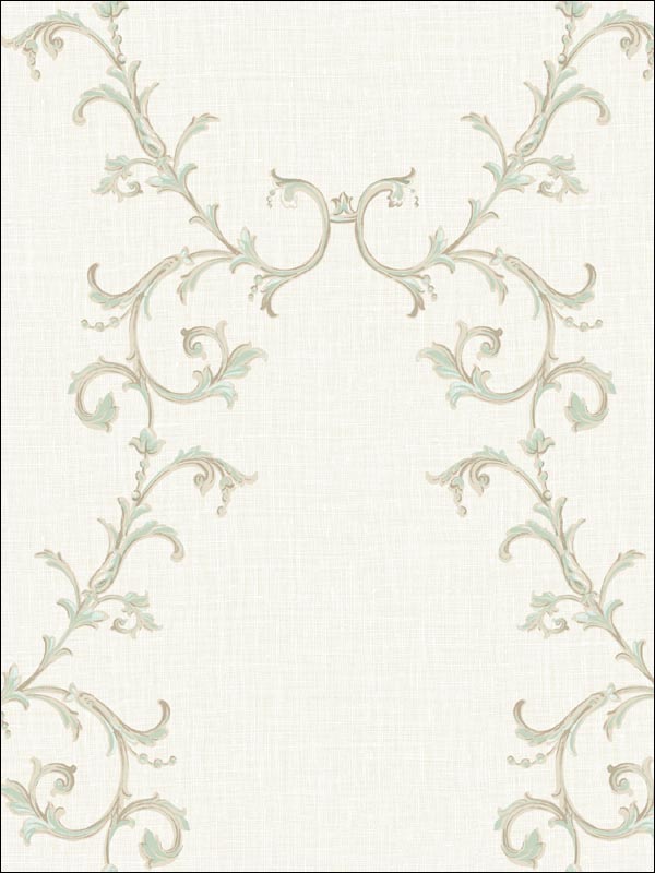 Leaf Scroll Wallpaper CA81502 by Seabrook Wallpaper for sale at Wallpapers To Go