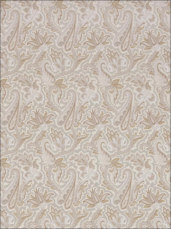 Winchester Paisley Grey and Camel Wallpaper T1017 by Thibaut Wallpaper for sale at Wallpapers To Go