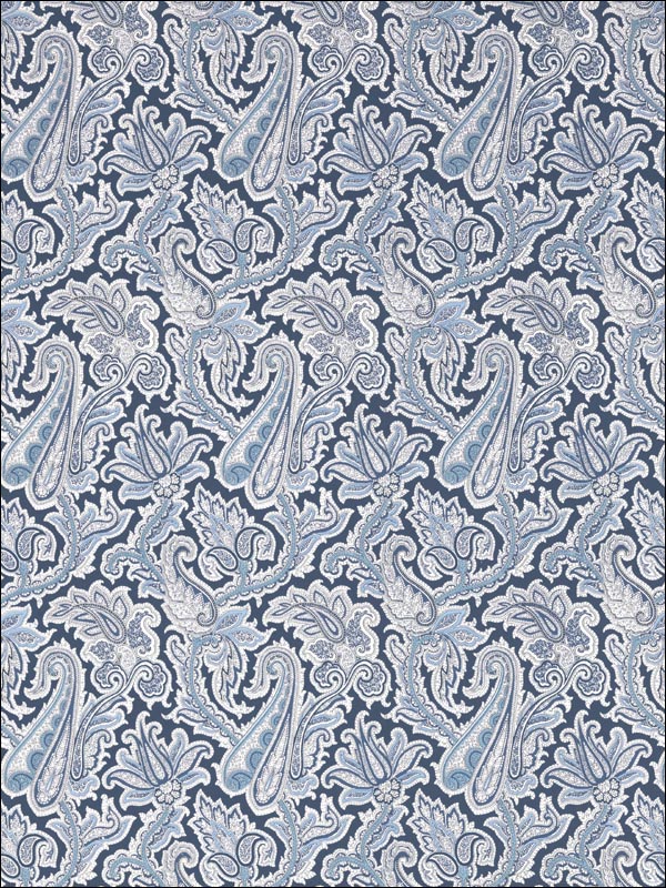Winchester Paisley Navy Wallpaper T1018 by Thibaut Wallpaper for sale at Wallpapers To Go