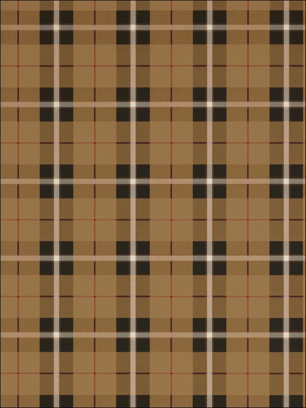 Winslow Plaid Camel and Black Wallpaper T1028 by Thibaut Wallpaper for sale at Wallpapers To Go