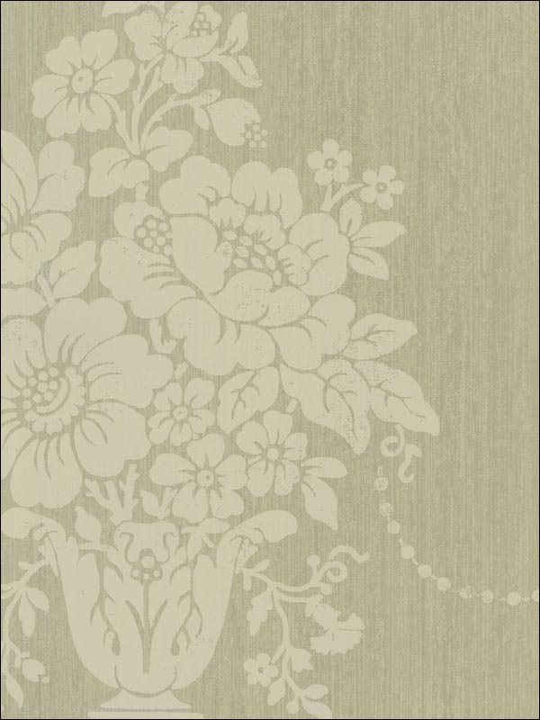 Floral Bouquets Damask Wallpaper CS40502 by Seabrook Platinum Series Wallpaper for sale at Wallpapers To Go