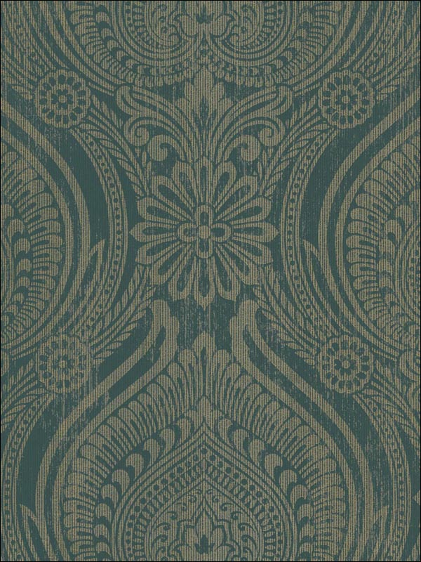 Paisley Damask Wallpaper CS40702 by Seabrook Platinum Series Wallpaper for sale at Wallpapers To Go