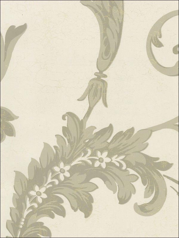 Leaf Scroll Wallpaper CS41407 by Seabrook Platinum Series Wallpaper for sale at Wallpapers To Go
