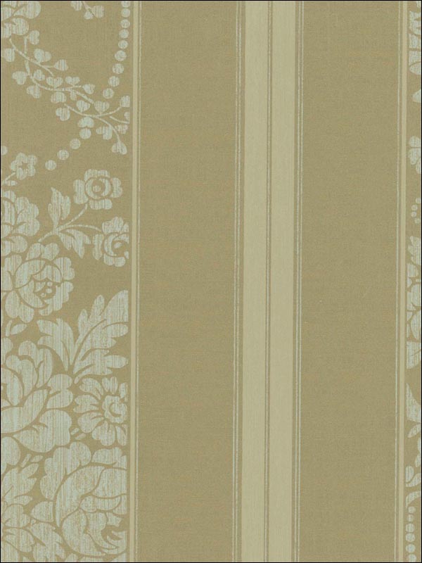Floral Damask Stripes Wallpaper CS42002 by Seabrook Platinum Series Wallpaper for sale at Wallpapers To Go