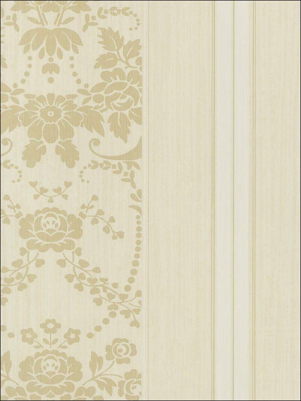 Floral Damask Stripes Wallpaper CS42003 by Seabrook Platinum Series Wallpaper for sale at Wallpapers To Go