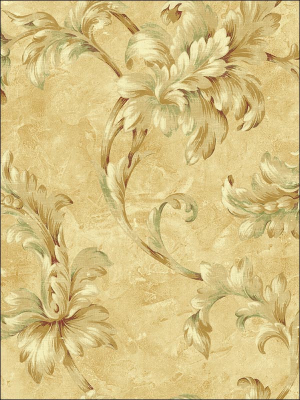 Leaf Scroll Wallpaper SE50204 by Seabrook Wallpaper for sale at Wallpapers To Go