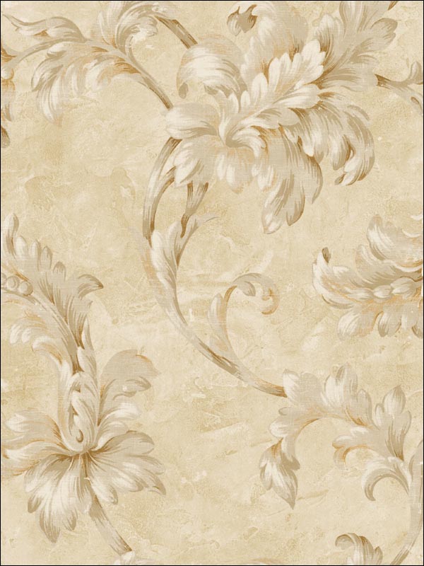 Leaf Scroll Wallpaper SE50207 by Seabrook Wallpaper for sale at Wallpapers To Go