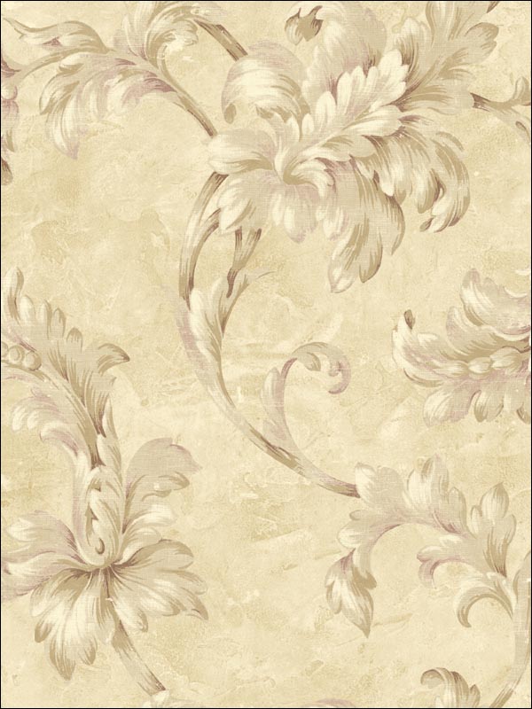 Leaf Scroll Wallpaper SE50209 by Seabrook Wallpaper for sale at Wallpapers To Go