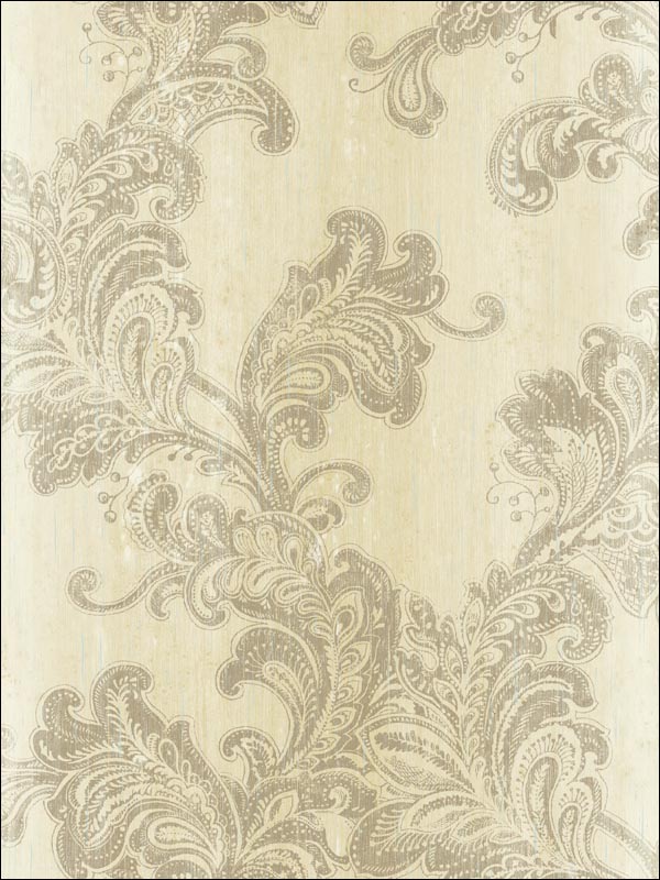 Paisley Leaves Wallpaper SE51308 by Seabrook Wallpaper for sale at Wallpapers To Go