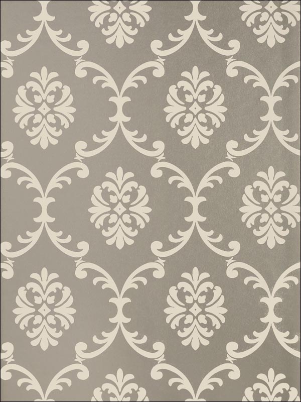 Bastille Metallic Silver Wallpaper T13035 by Thibaut Wallpaper for sale at Wallpapers To Go