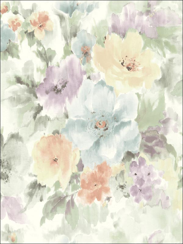 Floral Flowers Wallpaper CH81107 by Pelican Prints Wallpaper for sale at Wallpapers To Go