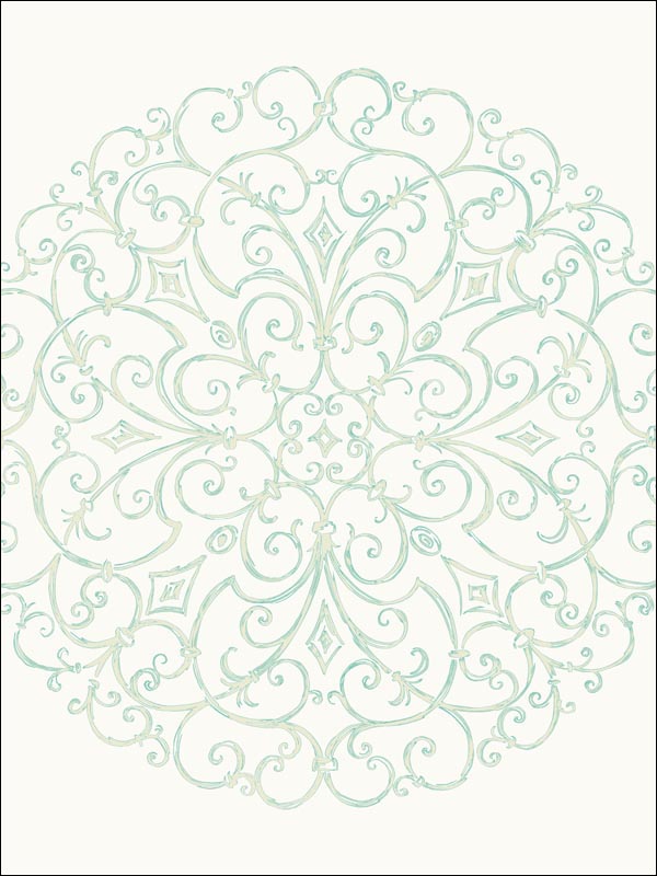 Medallion Wallpaper CH81702 by Pelican Prints Wallpaper for sale at Wallpapers To Go