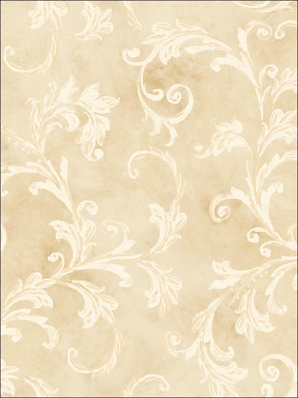 Leaf Scroll Wallpaper DS20603 by Seabrook Wallpaper for sale at Wallpapers To Go