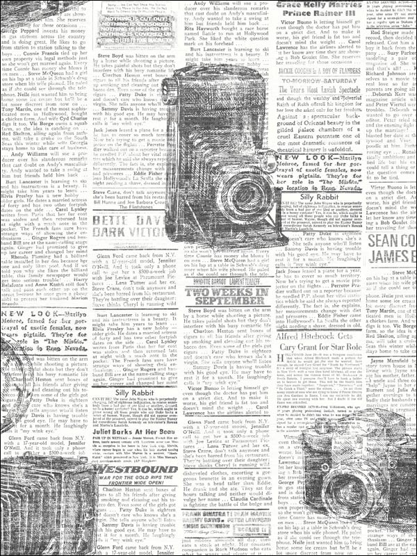 Newspaper Wallpaper TH30300 by Pelican Prints Wallpaper for sale at Wallpapers To Go