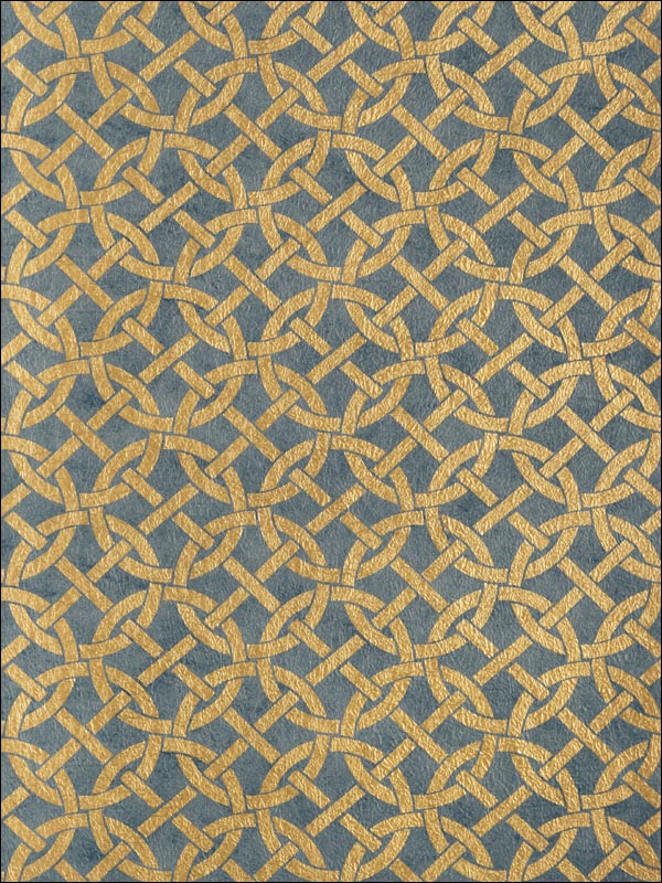 Bal Harbour Metallic Gold on Navy Wallpaper T14104 by Thibaut Wallpaper for sale at Wallpapers To Go