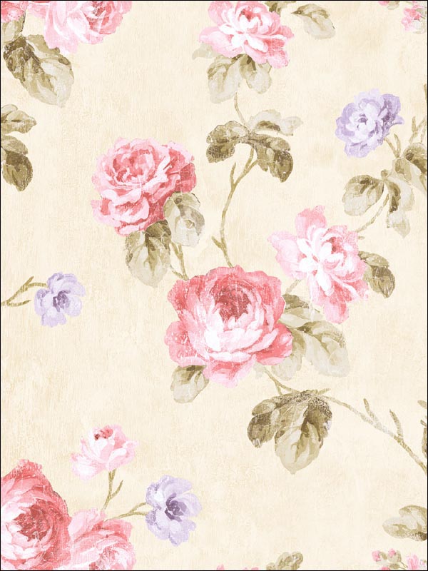Floral Trail Wallpaper FI90102 by Seabrook Wallpaper for sale at Wallpapers To Go
