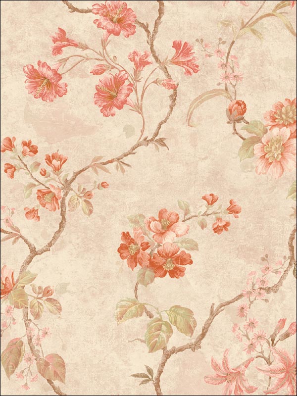 Floral Trail Wallpaper FI91101 by Seabrook Wallpaper for sale at Wallpapers To Go
