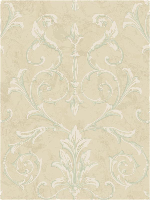 Leaf Scroll Wallpaper FI91204 by Seabrook Wallpaper for sale at Wallpapers To Go