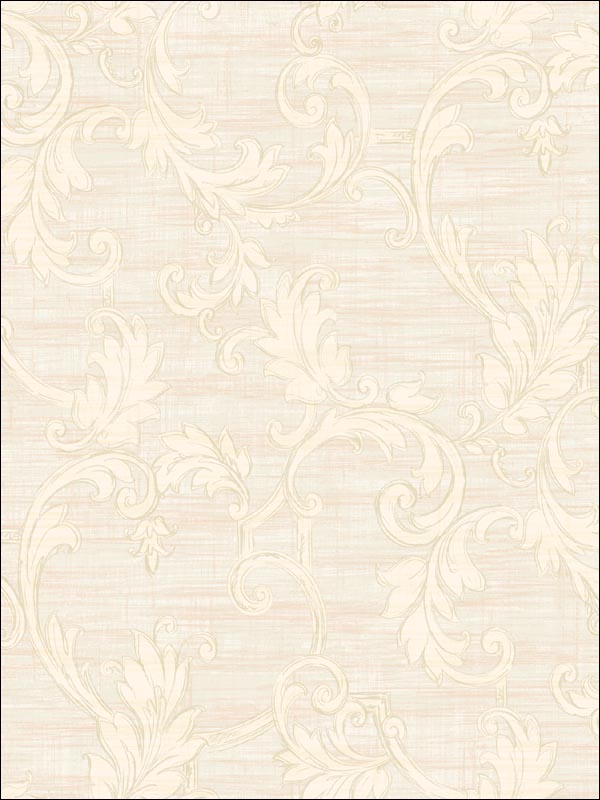 Leaf Scroll Wallpaper SA50502 by Seabrook Wallpaper for sale at Wallpapers To Go