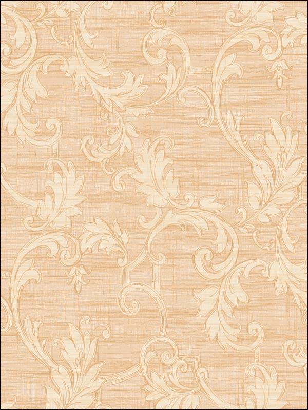 Leaf Scroll Wallpaper SA50511 by Seabrook Wallpaper for sale at Wallpapers To Go