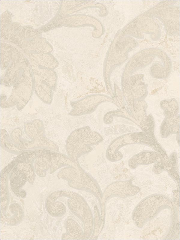 Leaf Scroll Wallpaper SA51002 by Seabrook Wallpaper for sale at Wallpapers To Go
