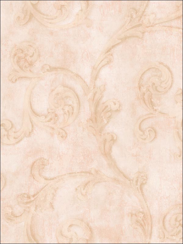 Leaf Scroll Wallpaper SA51101 by Seabrook Wallpaper for sale at Wallpapers To Go