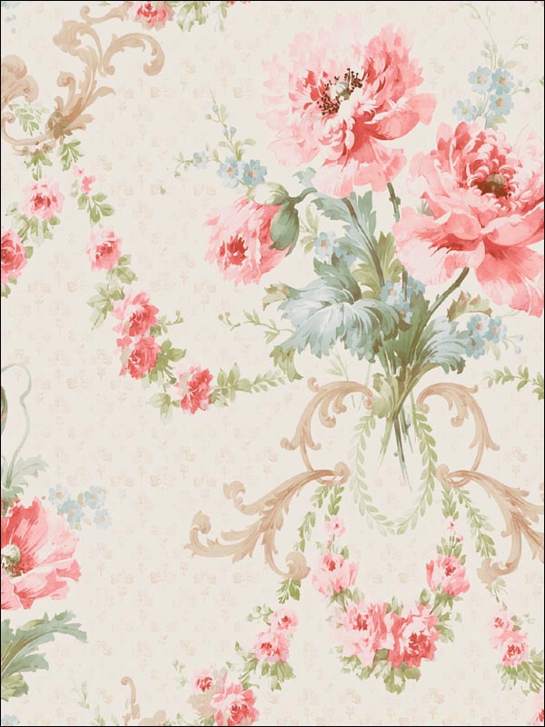 Floral Bouquets Wallpaper DK70001 by Seabrook Wallpaper for sale at Wallpapers To Go