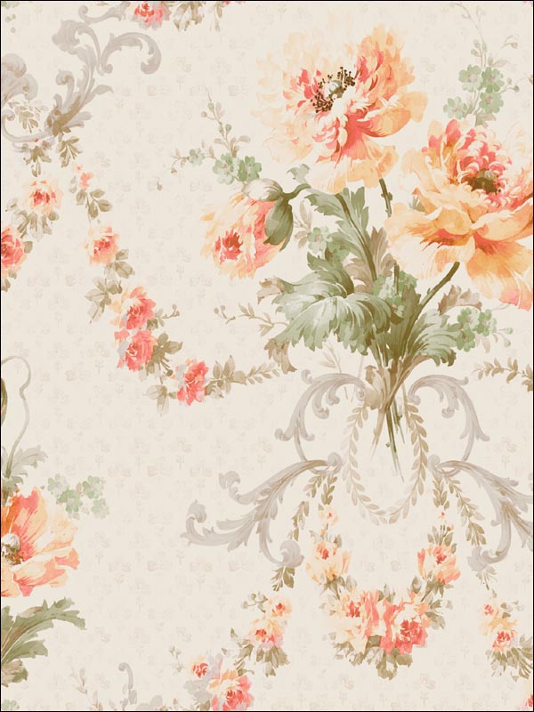 Floral Bouquets Wallpaper DK70004 by Seabrook Wallpaper for sale at Wallpapers To Go